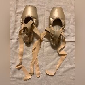 Elegant Satin Ballet Pointe Shoes. Well Worn For Nearly A Year